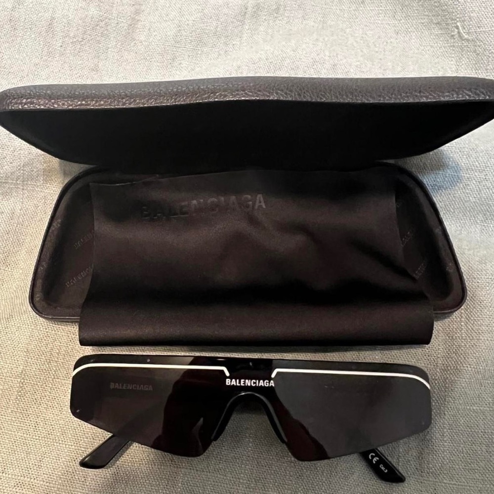 Balenciaga Ski Rectangle Sunglasses